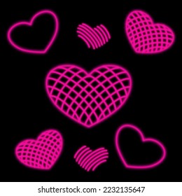 Valentine's day concept background. pink shiny heart symbol.