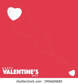 Valentine's day concept background. Striped vector illustration of human in love or greeting card