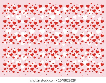 Valentine's day concept background. Vector illustration. Abstract romantic background with hearts. Vector backdrop for Valentine's day.