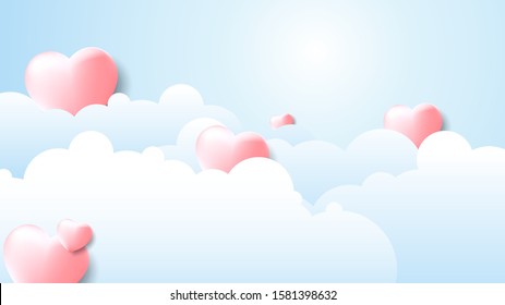 Valentine's day concept background. Vector illustration