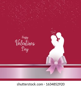 Valentine's day concept background. Vector illustration.