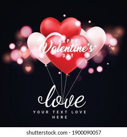 Valentine's day concept background. Vector illustration. 3d hearts . Cute love sale banner or greeting card. flyers, invitation, posters, brochure, banners.