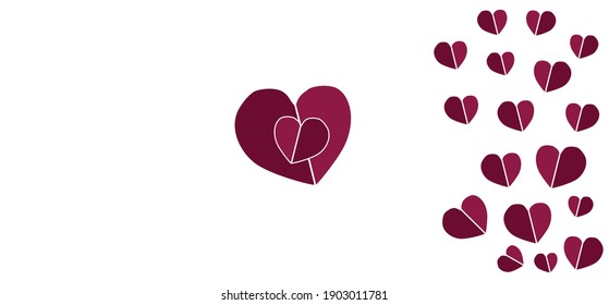 Valentines day concept background. Vector illustration. greeting card, Gifts,confetti. Flat lay and present composition.