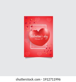 Valentine's day concept background. Vector illustration. Valentine's day abstract background with cut paper heart
