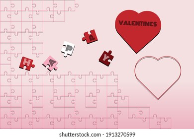 Valentine's day concept background. Vector illustration. 