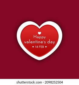 Valentine's day concept background. Vector illustration. Cute love banner or greeting card.
