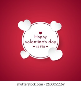 Valentine's day concept background. Vector illustration. Cute love banner or greeting card.