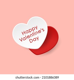 Valentine's day concept background. Vector illustration. Cute love banner or greeting card.