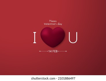 Valentine's day concept background. Vector illustration. Cute love banner or greeting card.