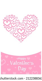 Antecedentes de San Valentín. Ilustración vectorial. Banner de venta de amor o tarjeta de saludo. Afiche de la venta del día de San Valentín.