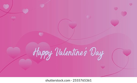 Valentine's day concept background. Vector illustration. Red and pink heart shapes, for banner or greeting card printing needs