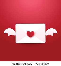 Fondo del concepto del día de San Valentín. Ilustración vectorial. Lindo Anuncio de amor o tarjeta de felicitación. Vector de carta de amor.