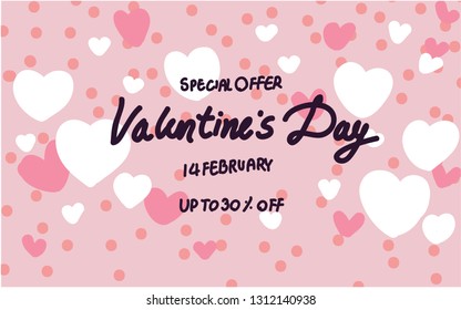 Valentine's day concept design of vector. Doodle art style.
