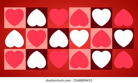 Valentine's Day concept, Flat Modern design, Cute love sale banner or greeting card,  illustration Vector EPS 10