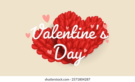 Valentine's Day concept, Flat Modern design, Cute love sale banner or greeting card,  illustration Vector EPS 10
