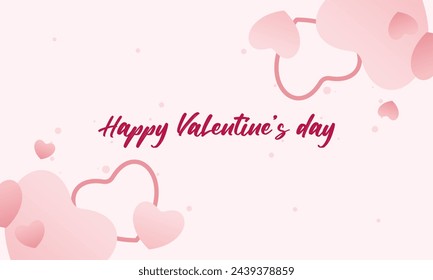 Valentine's day concept frame vector illustration