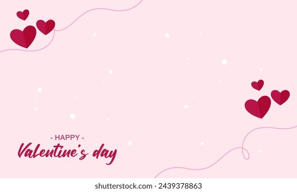 Ilustración vectorial de marco de concepto de día de San Valentín