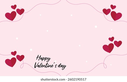 Valentine's day concept frame vector illustration