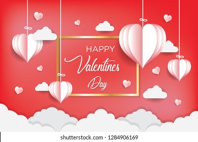 Valentine's Day concept, heart shaped balloon. vector illustration. Wallpapers, leaflets, invitations, posters, brochures, banners. EPS 10 