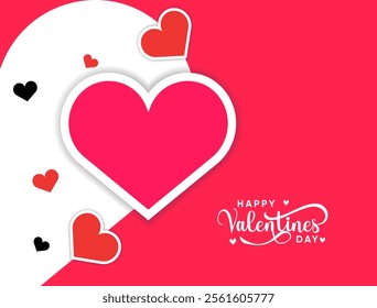 Valentine's Day concept. Hearts decorates background