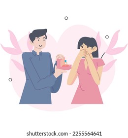 Valentines Day concept isolated person situations. Collection of scenes with people celebrating romantic holiday, couples on date, love relationship. Mega set. Vector illustration in flat design	