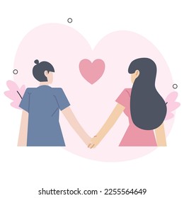 Valentines Day concept isolated person situations. Collection of scenes with people celebrating romantic holiday, couples on date, love relationship. Mega set. Vector illustration in flat design	