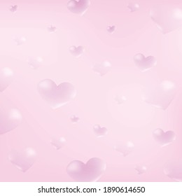 Valentine's day concept many heart on with copy space pink background. 