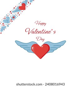 Valentine's day concept poster. Valentine's cards. Romantic event celebration greeting cards. Cute love banners or greeting cards. Happy valentine design vector .