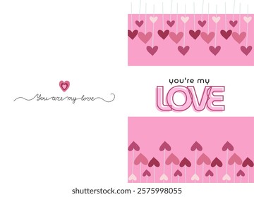 Valentine's day concept poster, cards. Romantic event celebration greeting cards. Cute love banners or greeting cards. Happy valentine design vector.