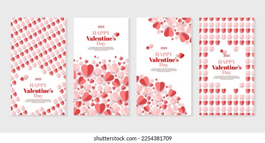 Valentine's day concept poster. Red and pink 3D paper heart with frame border.
cute greeting card
vector illustration