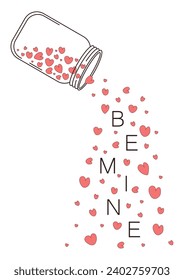 Valentine's day concept poster. Romantic event celebration greeting cards. Cute love banners or greeting cards. Happy valentine design vector.