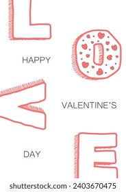 Valentine's day concept poster. Romantic event celebration greeting cards. Cute love banners or greeting cards. Happy valentine design vector.