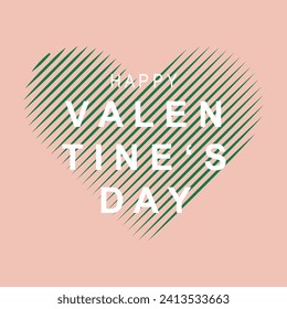 Valentine's day concept poster. Romantic event celebration greeting cards. Cute love banners or greeting cards.Trendy colors. Happy valentine design vector.