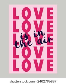 Valentinstag Konzept Poster. Vektorgrafik. Grußkarte zum Valentinstag