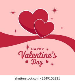 Valentine's Day Concept Posters Design, Dia dos Namorados Plano de Fundo com Amor.