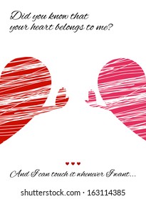 Valentine's day conceptual greeting card vector