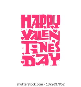 Valentine's Day congratulation in the shape of a square.