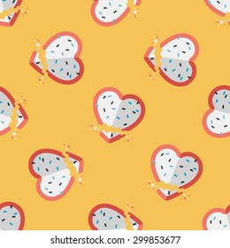 Valentine's Day cookie flat icon,eps10 seamless pattern background
