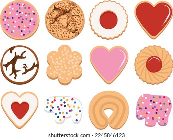 Valentine's Day Cookie Illustration Collection