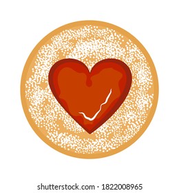 Valentine's day cookies. Vector illustration on a white background