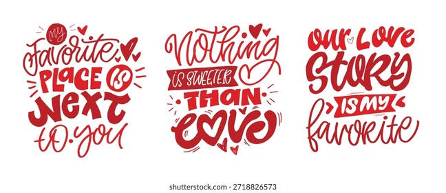Núcleo del Día de San Valentín. Dibujado a mano doodle cita de letras sobre el amor. Letras para el diseño de la camiseta, impresión de la taza, impresión del bolso, moda de la ropa. Imagen de Vector 100% dibujado a mano.
