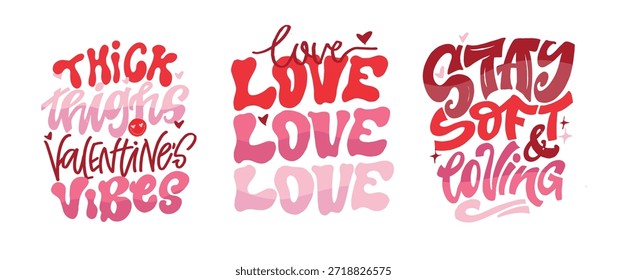 Dia dos Namorados. Uma citação de letras desenhada à mão sobre o Amor. Cartas para design de camiseta, impressão de caneca, impressão de saco, moda de roupas. 100% de imagem vetorial desenhada à mão.
