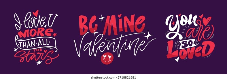 Núcleo del Día de San Valentín. Dibujado a mano doodle cita de letras sobre el amor. Letras para el diseño de la camiseta, impresión de la taza, impresión del bolso, moda de la ropa. Imagen de Vector 100% dibujado a mano.
