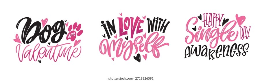 Núcleo del Día de San Valentín. Dibujado a mano doodle cita de letras sobre el amor. Letras para el diseño de la camiseta, impresión de la taza, impresión del bolso, moda de la ropa. Imagen de Vector 100% dibujado a mano.
