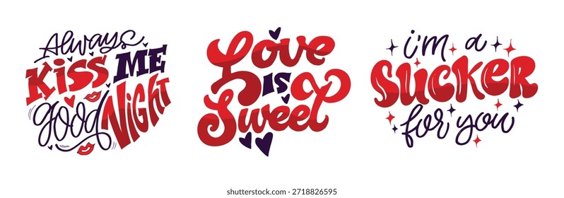 Núcleo del Día de San Valentín. Dibujado a mano doodle cita de letras sobre el amor. Letras para el diseño de la camiseta, impresión de la taza, impresión del bolso, moda de la ropa. Imagen de Vector 100% dibujado a mano.
