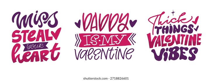 Núcleo del Día de San Valentín. Dibujado a mano doodle cita de letras sobre el amor. Letras para el diseño de la camiseta, impresión de la taza, impresión del bolso, moda de la ropa. Imagen de Vector 100% dibujado a mano.
