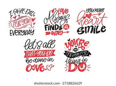 Núcleo del Día de San Valentín. Dibujado a mano doodle cita de letras sobre el amor. Letras para el diseño de la camiseta, impresión de la taza, impresión del bolso, moda de la ropa. Imagen de Vector 100% dibujado a mano.
