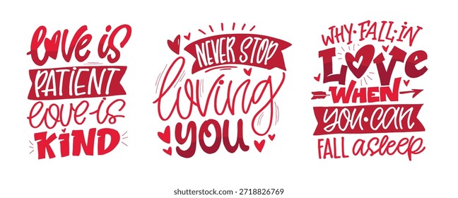 Núcleo del Día de San Valentín. Dibujado a mano doodle cita de letras sobre el amor. Letras para el diseño de la camiseta, impresión de la taza, impresión del bolso, moda de la ropa. Imagen de Vector 100% dibujado a mano.