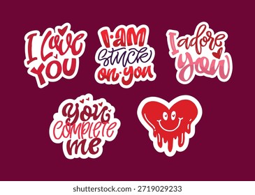 Núcleo del Día de San Valentín. Dibujado a mano doodle cita de letras sobre el amor. Letras para el diseño de la camiseta, impresión de la taza, impresión del bolso, moda de la ropa. Imagen de Vector 100% dibujado a mano.