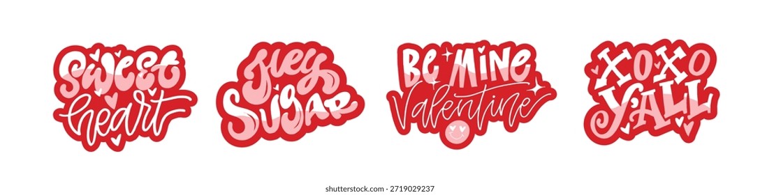 Núcleo del Día de San Valentín. Dibujado a mano doodle cita de letras sobre el amor. Letras para el diseño de la camiseta, impresión de la taza, impresión del bolso, moda de la ropa. Imagen de Vector 100% dibujado a mano.